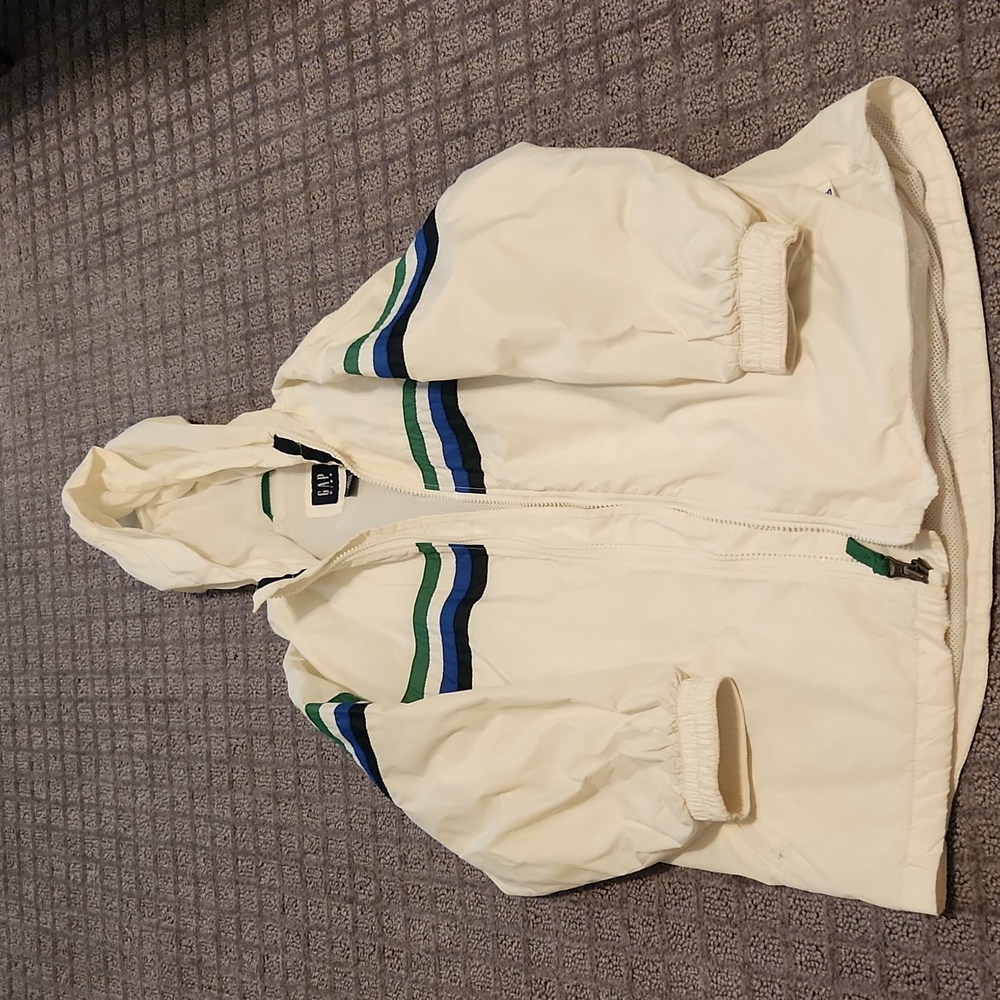 White rain/ wind jacket kids